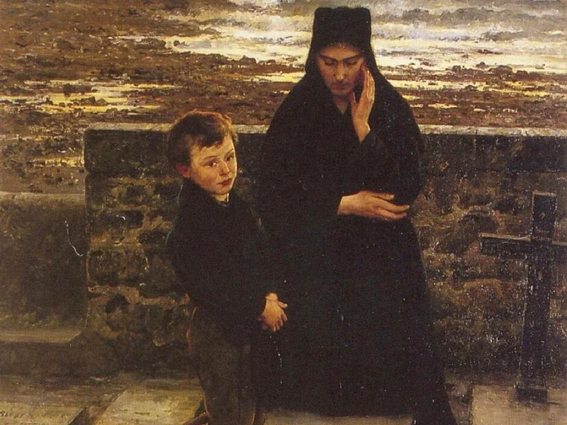 1845-Émile Renouf - La vedova dell'isola della Senna